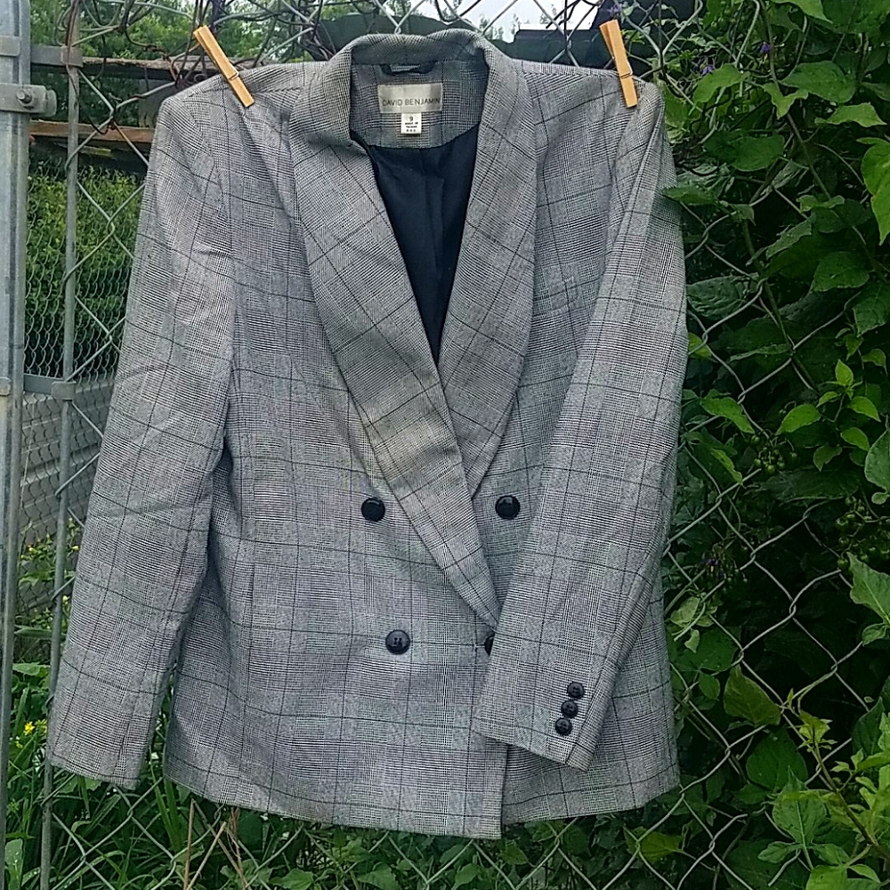 Vintage Women's Plaid Suit Jacket.